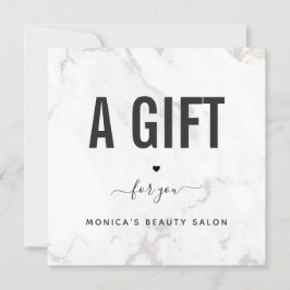 Elegant Classy White Marble Beauty Salon Logo Chic