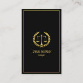 Elegant Classy Zwart & Goud Advocaat Visitekaartje (Voorkant)