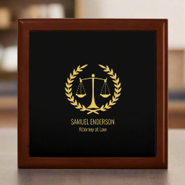 Elegant Classy Zwart & Goud Advocaat Zakelijk Cadeaudoosje