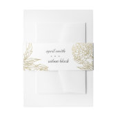 ELEGANT CLASY LUXE GOLD FOIL FLORAL WEDING UITNODIGINGEN WIKKEL (Voorkant Voorbeeld)