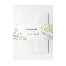 ELEGANT CLASY LUXE GOLD FOIL FLORAL WEDING