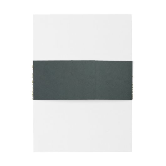 ELEGANT CLASY LUXE GOLD FOIL FLORAL WEDING UITNODIGINGEN WIKKEL (Achterkant Voorbeeld)