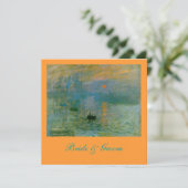 Elegant Claude Monet Wedding Uitnodigingen (Staand voorkant)