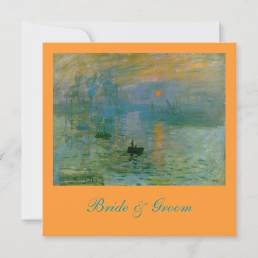 Elegant Claude Monet Wedding Uitnodigingen (Voorkant)