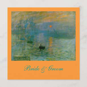 Elegant Claude Monet Wedding Uitnodigingen