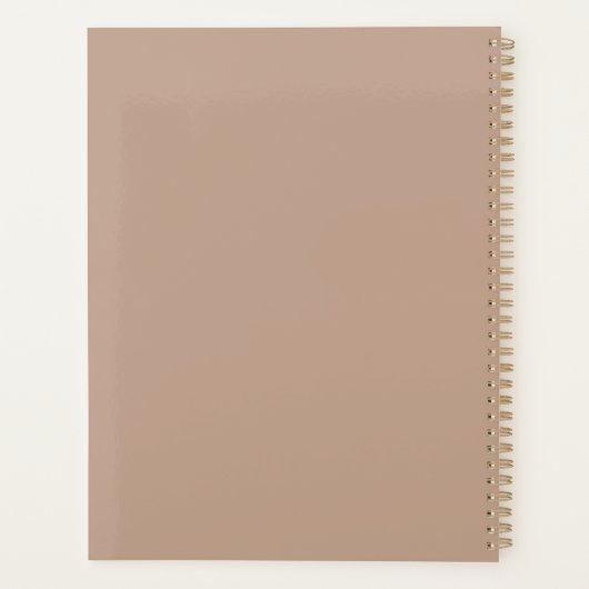 Elegant Clay Gold | Your Name Planner (Achterkant)