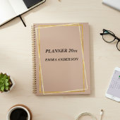 Elegant Clay Gold | Your Name Planner