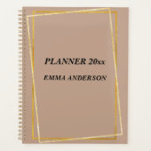 Elegant Clay Goud | Jouw Naam Planner (Voorkant)