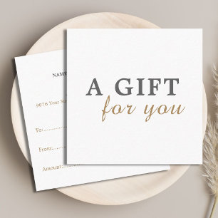 Elegant Clean Beauty Salon Cadeaubon Kortingskaartje