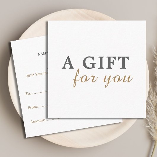 Elegant Clean Beauty Salon Cadeaubon Kortingskaartje