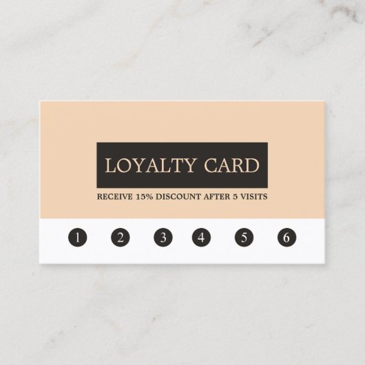 Elegant Clean Beauty Salon Loyalty Kaart (Voorkant)