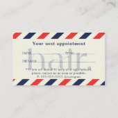 Elegant Clean Blue Red Hair Stylist Afspraak Visitekaartje (Achterkant)