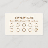 Elegant Clean Boho Brown Bold Hair Stylist Visitekaartje (Achterkant)