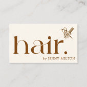Elegant Clean Boho Brown Hair Stylist Afspraak Visitekaartje (Voorkant)