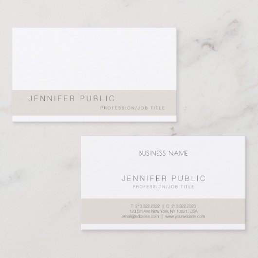 Elegant Clean Design Sjabloon Professional Moderne Visitekaartje (Voorkant / Achterkant)