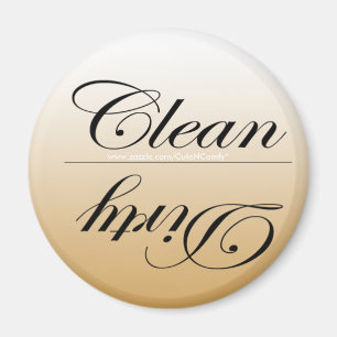 Elegant Clean/Dirty Dishwas Magnets Magneet