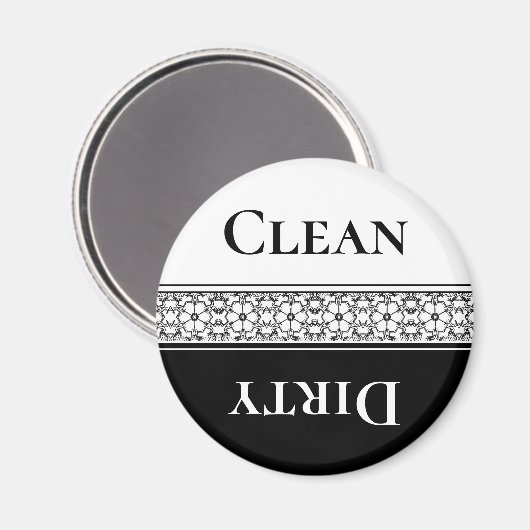 Elegant Clean Dirty Dishwaser Magnet (Voorkant / Achterkant)