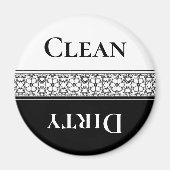 Elegant Clean Dirty Dishwaser Magnet (Voorkant)