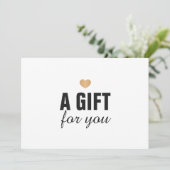 Elegant Clean Faux Gold Heart (Staand voorkant)