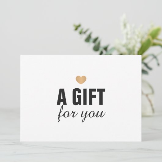 Elegant Clean Faux Gold Heart (Staand voorkant)