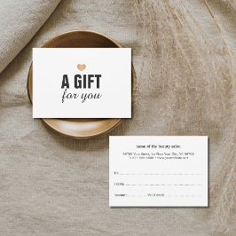 Elegant Clean Faux Gold Heart