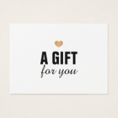 Elegant Clean Faux Gold Heart Cadeaubon Visitekaartje (Voorkant)