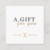 Elegant Clean Faux Gold Schaar Cadeaubon Kortingskaartje (Voorkant)