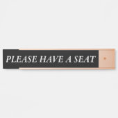Elegant, Clean "GELIEVE TE HEBBEN EEN ZITTING" Deurbordje (Voorkant)