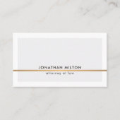 Elegant Clean Light Grey Faux Copper Line Attorney Visitekaartje (Voorkant)