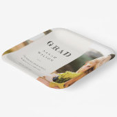 Elegant Clean Minimal Clean Photo Afstuderen Papieren Bordje (Gebogen)