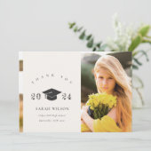 Elegant Clean Minimal Clean Photo Gradup Bedankkaart (Staand voorkant)