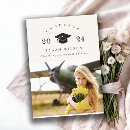 Elegant Clean Minimal Clean Photo Gradup Kaart