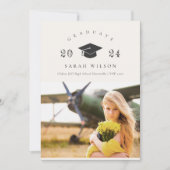 Elegant Clean Minimal Clean Photo Gradup Kaart (Voorkant)