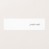 Elegant Clean Modern Minimalist Trendy Sjabloon Visitekaartje (Buitenkant ongevouwen)