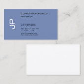 Elegant Clean Monogram Trendy Design Modern Plain Visitekaartje (Voorkant / Achterkant)