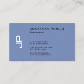 Elegant Clean Monogram Trendy Design Modern Plain Visitekaartje (Voorkant)