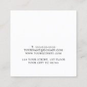 Elegant Clean Personal Chef Nutritionist Carrots Vierkante Visitekaartje (Achterkant)