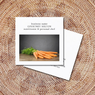 Elegant Clean Personal Chef Nutritionist Carrots Vierkante Visitekaartje