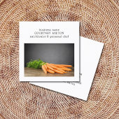 Elegant Clean Personal Chef Nutritionist Carrots Vierkante Visitekaartje