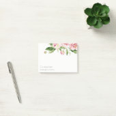 Elegant Clean Pink Green Waterverf Peony Floral Post-it® Notes (Kantoor)