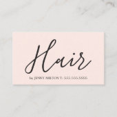 Elegant Clean Roos Wit Bold Hair Stylist Visitekaartje (Voorkant)