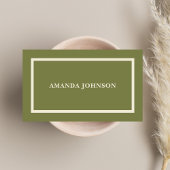 Elegant Clean Simple Sage Green Professional Visitekaartje