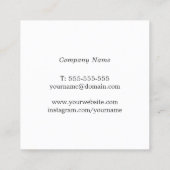 Elegant Clean Tomato Photo Personal Chef Vierkante Visitekaartje (Achterkant)