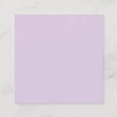 Elegant Clean Trendy Violet Paarse Luxury Plain Vierkante Visitekaartje (Achterkant)