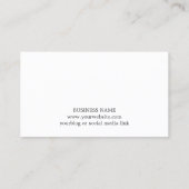 Elegant Clean Vegetables Body Nutritionist Visitekaartje (Achterkant)