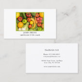 Elegant Clean Vegetables Nutrition Specialist Visitekaartje (Voorkant / Achterkant)