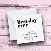 Elegant Clean Weddenschap Hartelijk dank Notitiekaartje