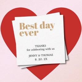 Elegant Clean Wedding Hartelijk dank Notitiekaartje