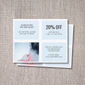 Elegant Clean White Blue Photo Massage Therapist Flyer