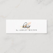 Elegant Clean White Faux Gold Scissors Haarstylist Mini Visitekaartje (Voorkant)